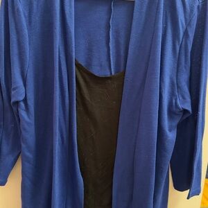 Blue Open Front Cardigan